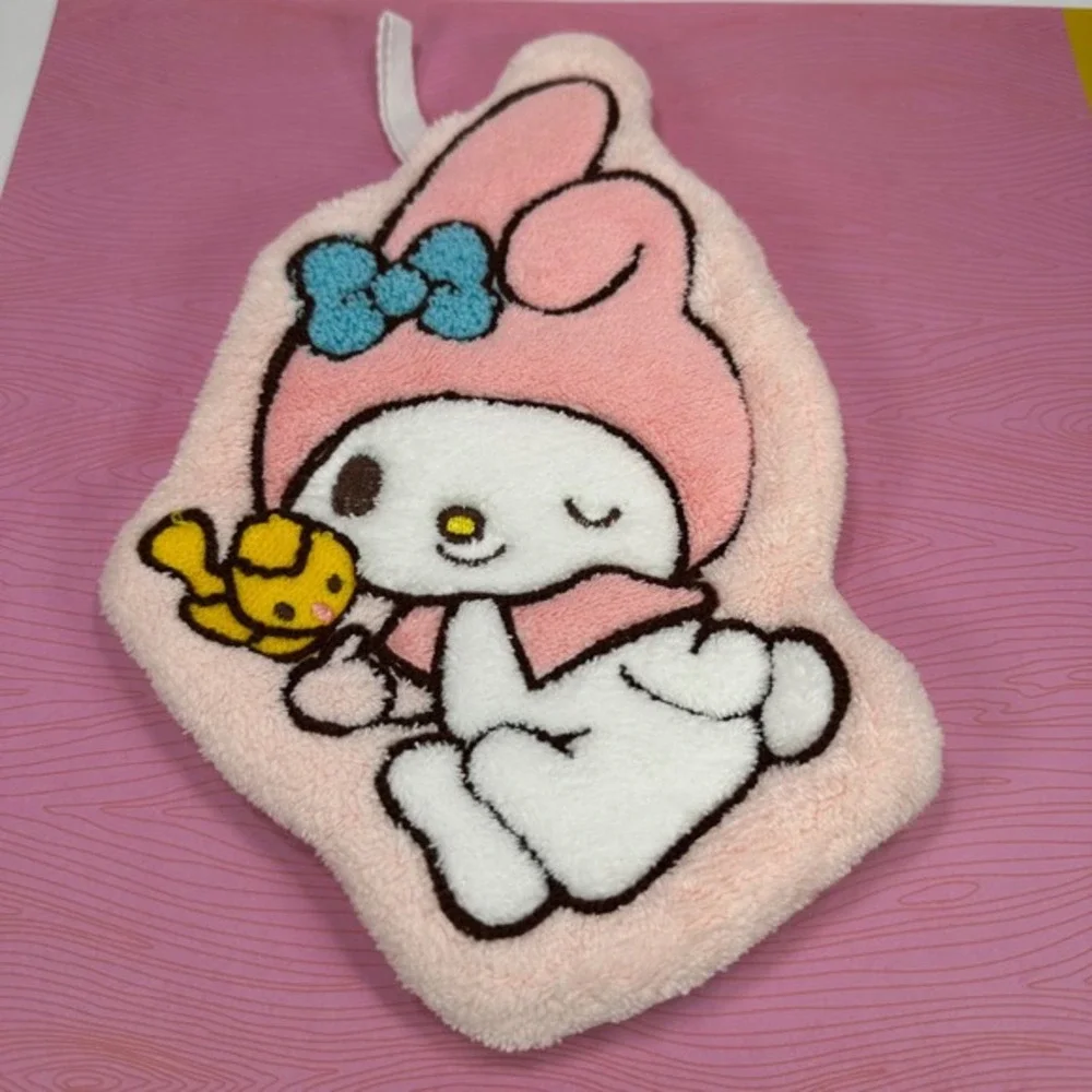 My Melody Plush Washcloth Sanrio‎ Pink Yellow Bow Kawaii Cute Face Towel